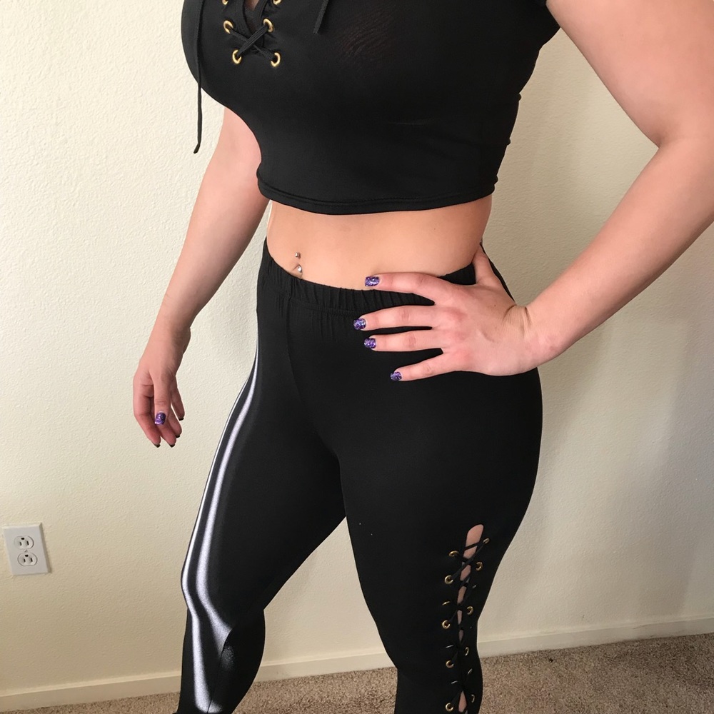 Black matching set